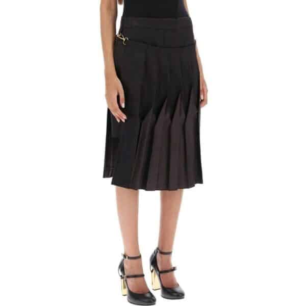 Fendi Cotton And Silk Washed Skirt – Image 2