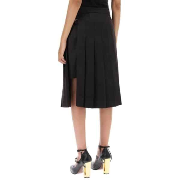 Fendi Cotton And Silk Washed Skirt – Image 3