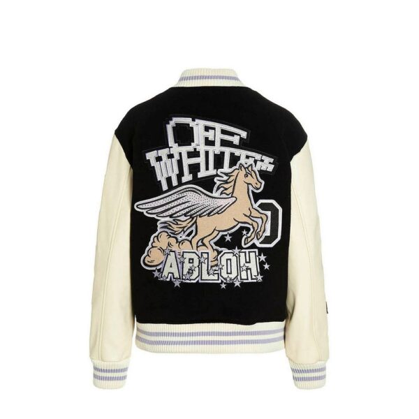 Off-White Wool Bomber Jacket – Image 3