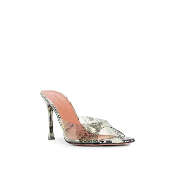 Amina Muaddi Alexa Glass 95 Snake Sandals – Image 2