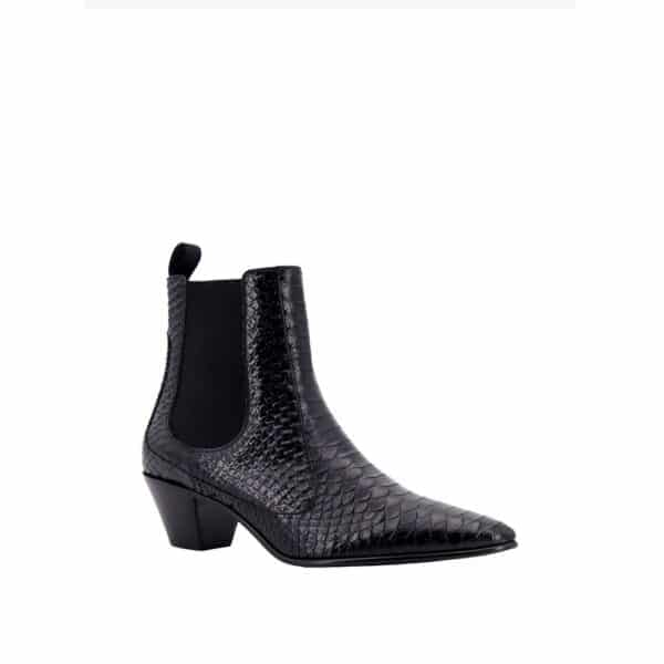 Celine Snake-Effect Leather Chelsea Boots – Image 2