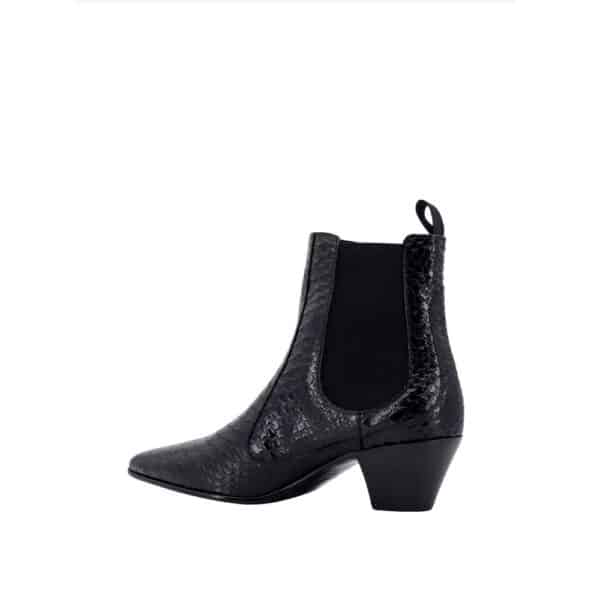 Celine Snake-Effect Leather Chelsea Boots – Image 3