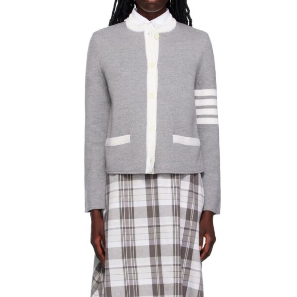 Thom Browne 4- Bar Wool Cardigan – Image 3