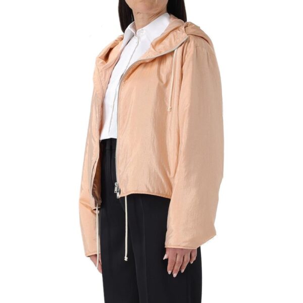 Jil Sander Blend Silk Zip-Up Hooded Jacket – Image 2