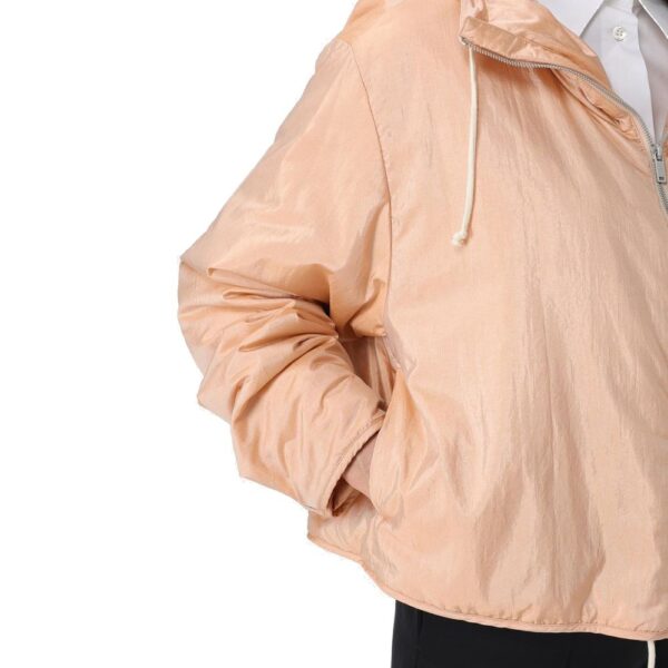 Jil Sander Blend Silk Zip-Up Hooded Jacket – Image 4