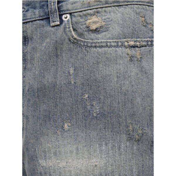 Saint Laurent Denim Destroyed California Shorts – Image 4