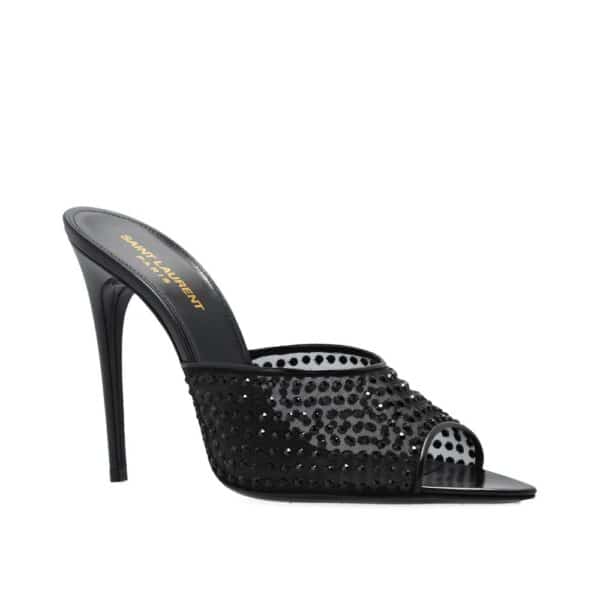 Saint Laurent Blonde Mules – Image 2