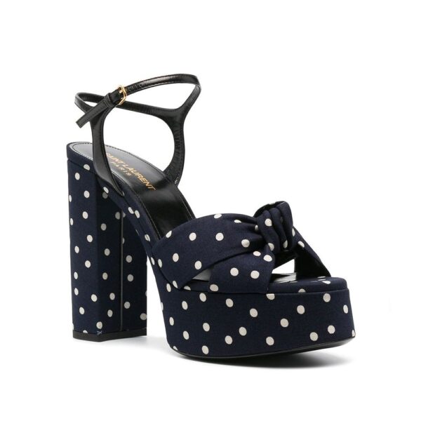 Saint Laurent Bianca Polka-Dot Sandals – Image 2