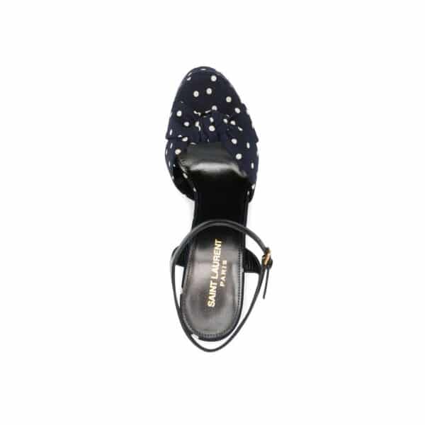 Saint Laurent Bianca Polka-Dot Sandals – Image 4