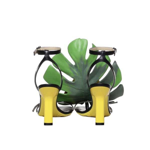 Loewe Petal Monstera Leather Sandals – Image 3