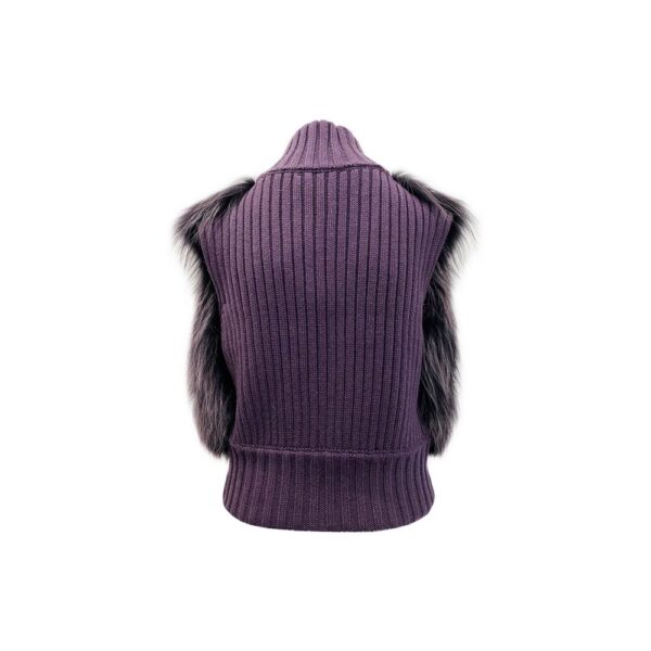 Fabiana Filippi Fox Fur Knitted Vest Jacket – Image 3