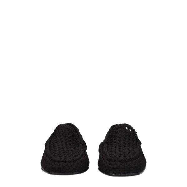 Dolce & Gabbana Black Fabric Slip-On Loafers – Image 3