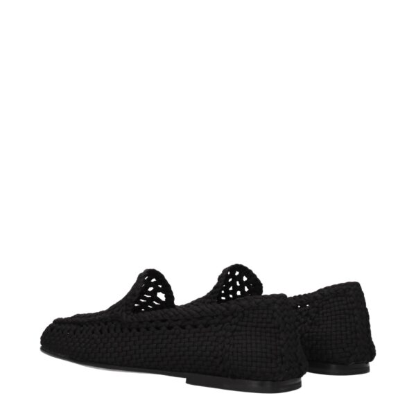 Dolce & Gabbana Black Fabric Slip-On Loafers – Image 4