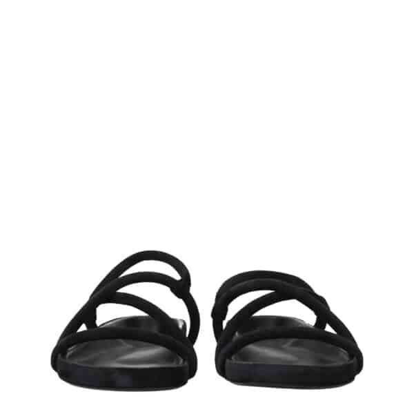 Isabel Marant Black Leather Flat Sandals – Image 3