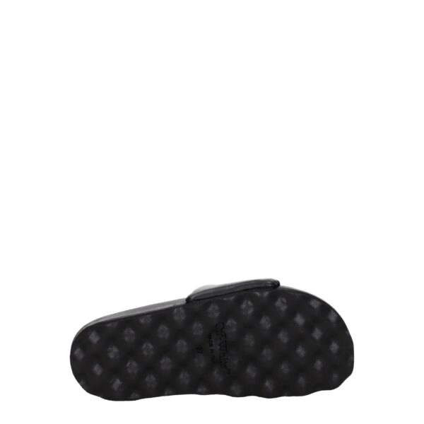 Off-White Black Leather Slippers Sandals – Image 5