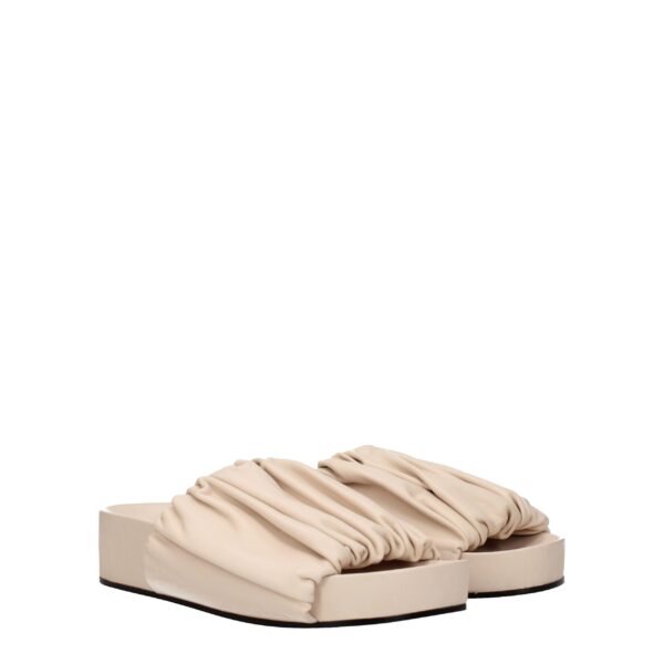 Jil Sander Pink Leather Slippers Sandals – Image 2