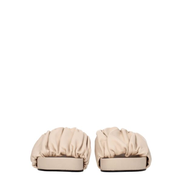 Jil Sander Pink Leather Slippers Sandals – Image 3