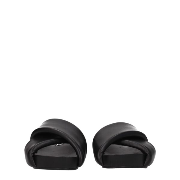 Jil Sander Black Leather Slippers Sandals – Image 3