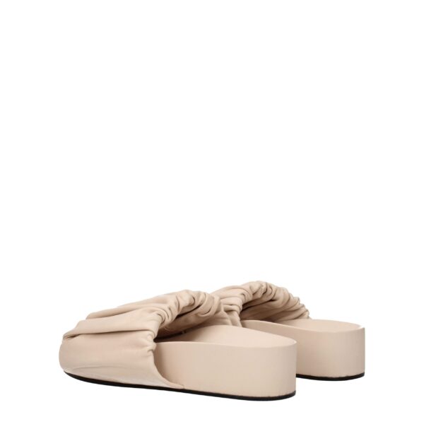 Jil Sander Pink Leather Slippers Sandals – Image 4
