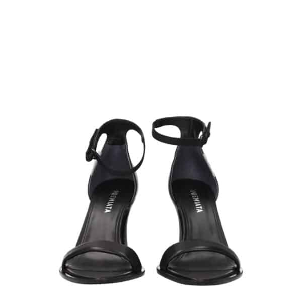Premiata Black Leather Flat Sandals – Image 3