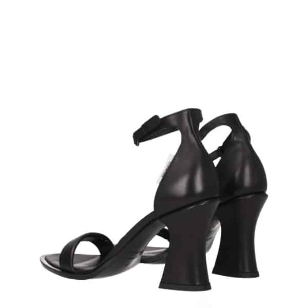 Premiata Black Leather Flat Sandals – Image 4
