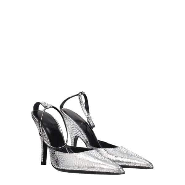 BY FAR Gray Leather High Heel Pumps – Image 2