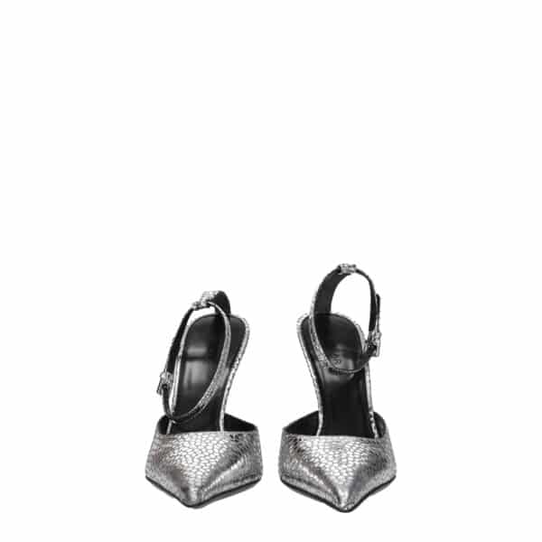 BY FAR Gray Leather High Heel Pumps – Image 3