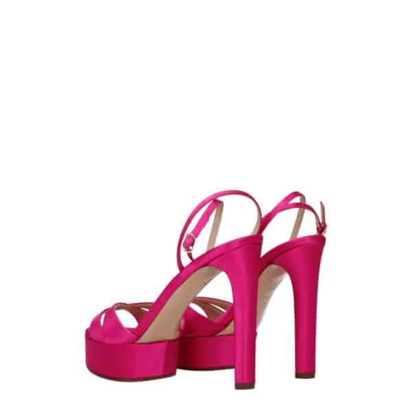 Casadei Pink Satin Platforms – Image 4