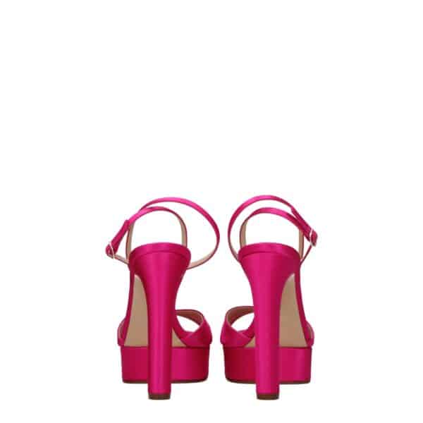 Casadei Pink Satin Platforms – Image 5