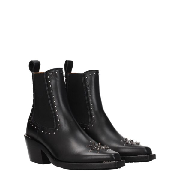 Chloé Black Leather Ankle Boots – Image 2