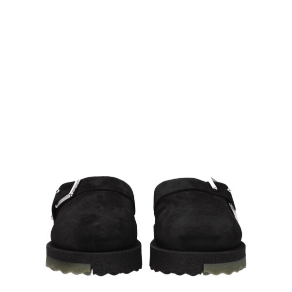 Off-White Black Leather Slippers Sandals – Image 3