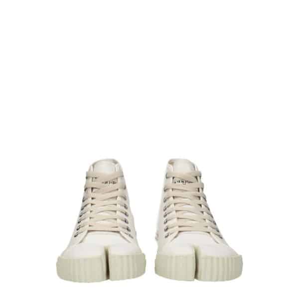 Maison Margiela White Fabric High Tops – Image 3