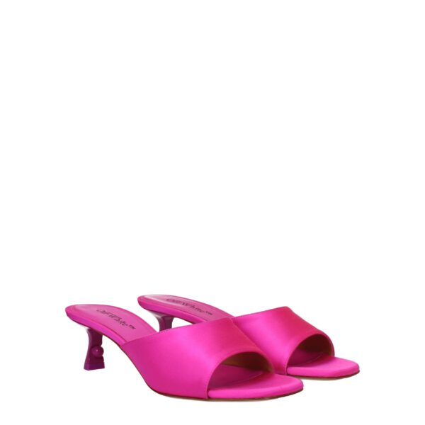 Off-White Pink Satin Stiletto Heels Sandals – Image 2