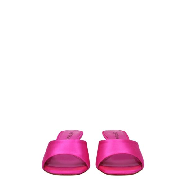 Off-White Pink Satin Stiletto Heels Sandals – Image 3