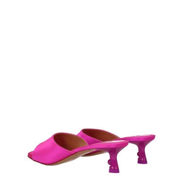 Off-White Pink Satin Stiletto Heels Sandals – Image 4