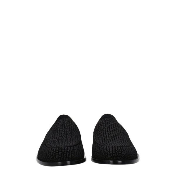 Dolce & Gabbana Black Velvet Slip-On Loafers – Image 3