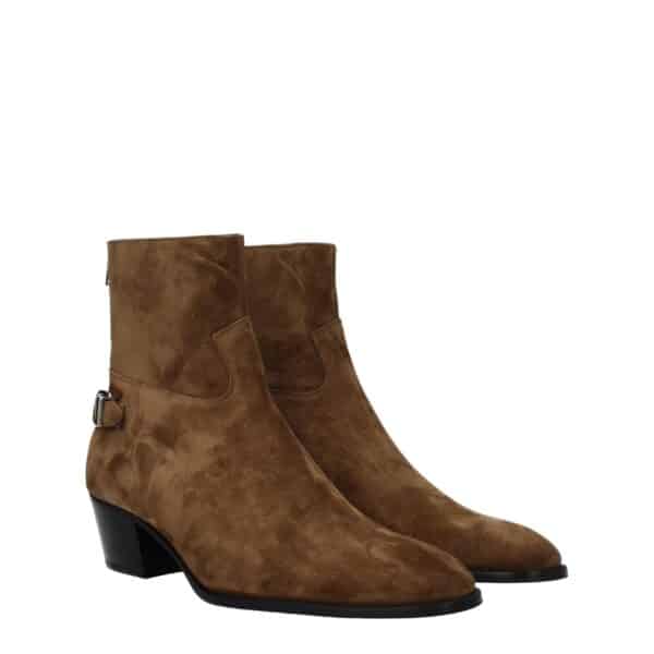 Celine Brown Leather Ankle Boots – Image 2