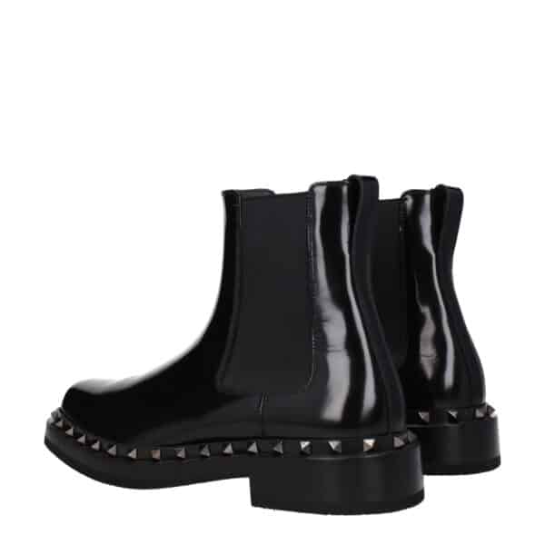 Valentino Garavani Black Leather Ankle Boots – Image 3