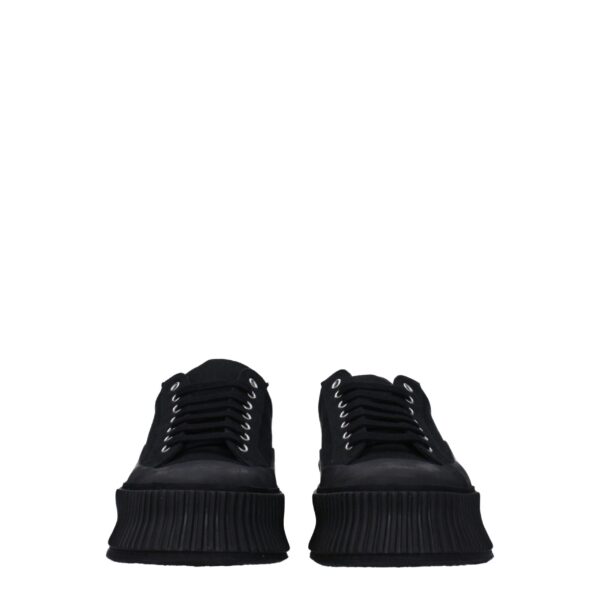 Jil Sander Black Fabric Platform Sneakers – Image 3