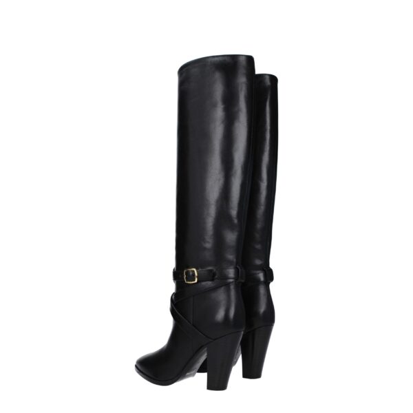Celine Black Leather High Heel Boots – Image 4