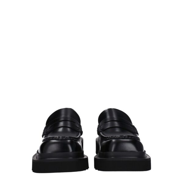 Dolce & Gabbana Black Leather Slip-On Loafers – Image 3