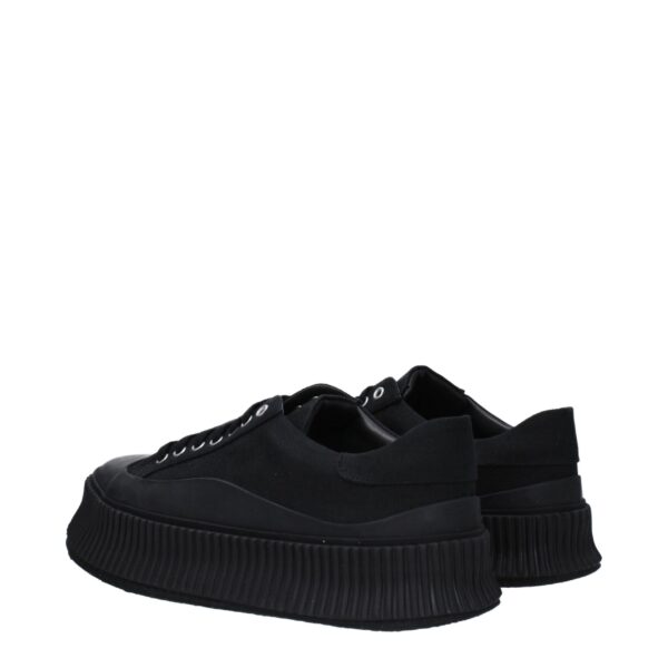Jil Sander Black Fabric Platform Sneakers – Image 4