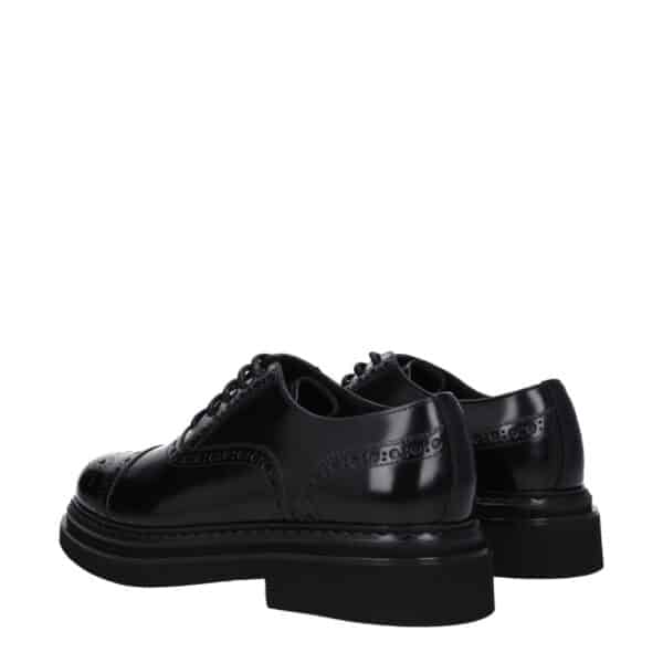 Dolce & Gabbana Black Leather Oxfords And Derbies – Image 4