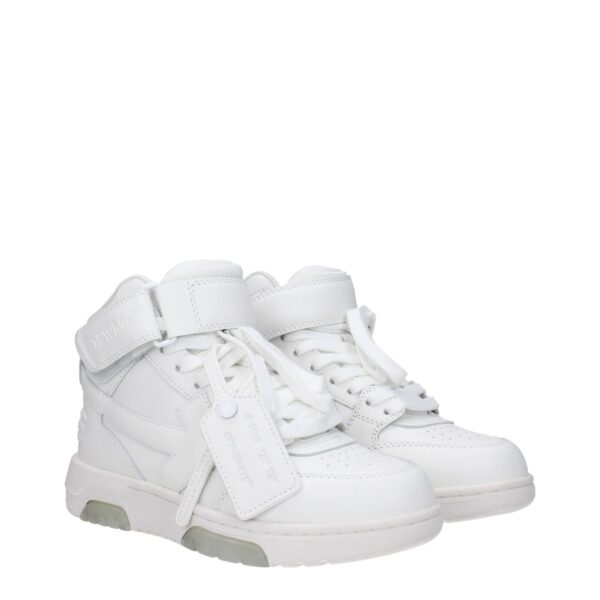 Off-White White Leather High Tops – Image 2