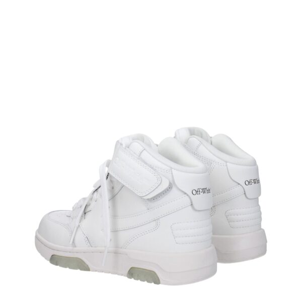 Off-White White Leather High Tops – Image 4