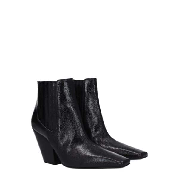 Casadei Black Leather Ankle Boots – Image 2
