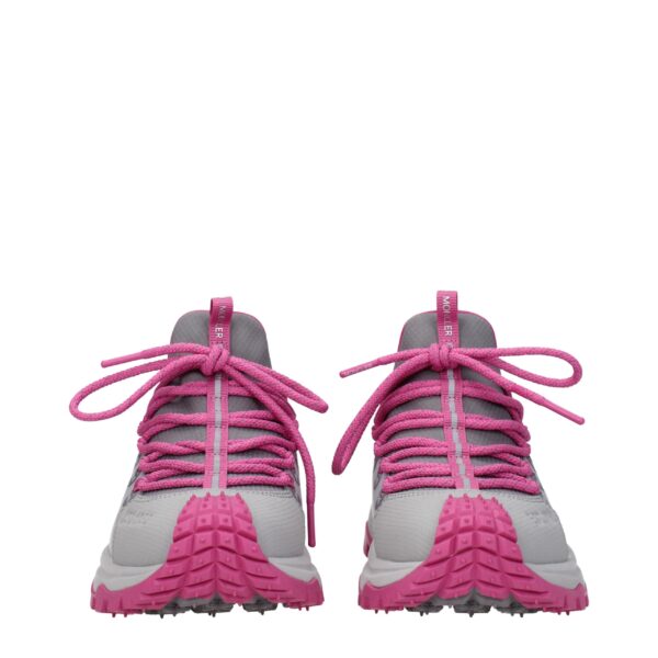 Moncler Gray Fabric Athletic Sneakers – Image 3