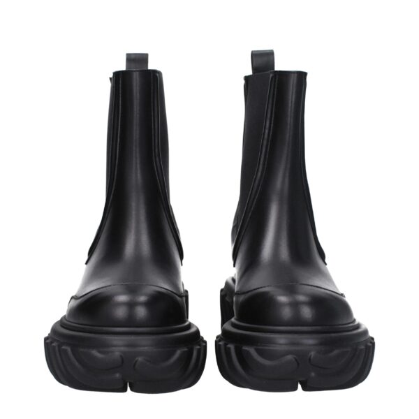 Off-White Black Leather Ankle Boots – Image 3