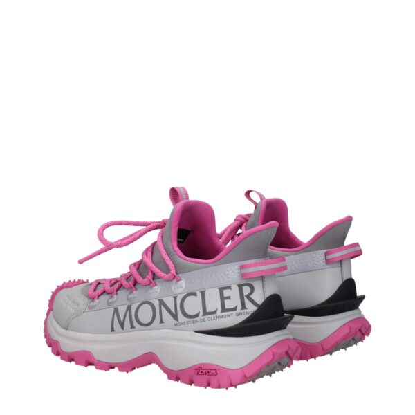 Moncler Gray Fabric Athletic Sneakers – Image 4