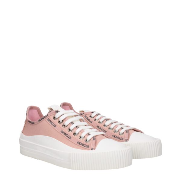 Moncler Pink Fabric Low Tops – Image 2
